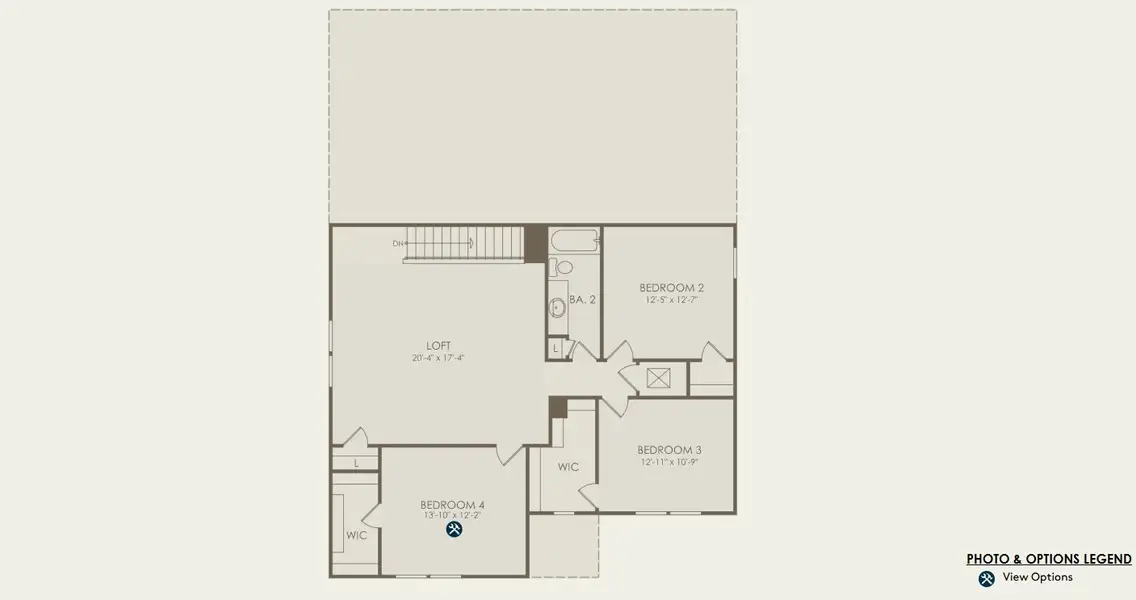 2D floor plan layout for the Whitestone by Pulte Homes in Lakeview Estates, Palm Coast, FL (Image 5).