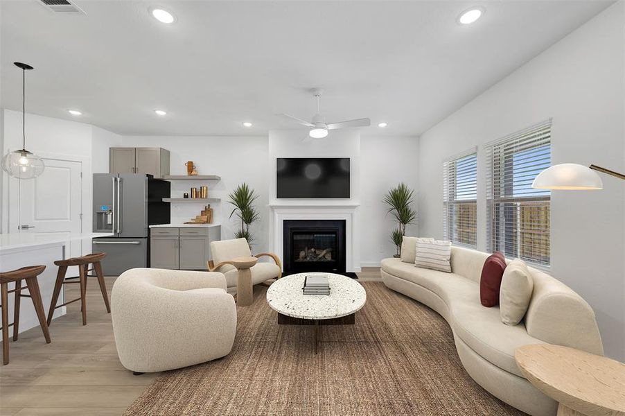 Furnished interior view inside a new home in Aspire at Reunion, Newark (Image 17).