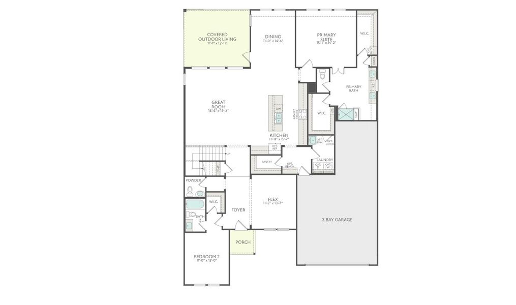 2D floor plan layout for the Logan by Tri Pointe Homes in Inspiration Collection at LaPrelle, Fort Worth, TX (Image 4). 2D floor plan layout for the Logan by Tri Pointe Homes in Inspiration Collection at LaPrelle, Fort Worth, TX (Image 4).