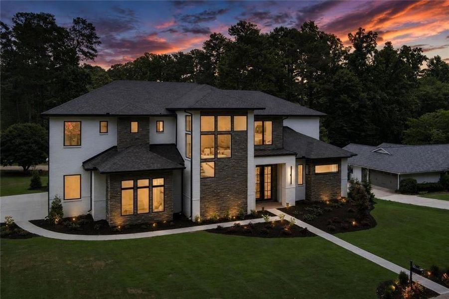 Front exterior of a new home in , Marietta, GA, highlighting curb appeal (Image 30).
