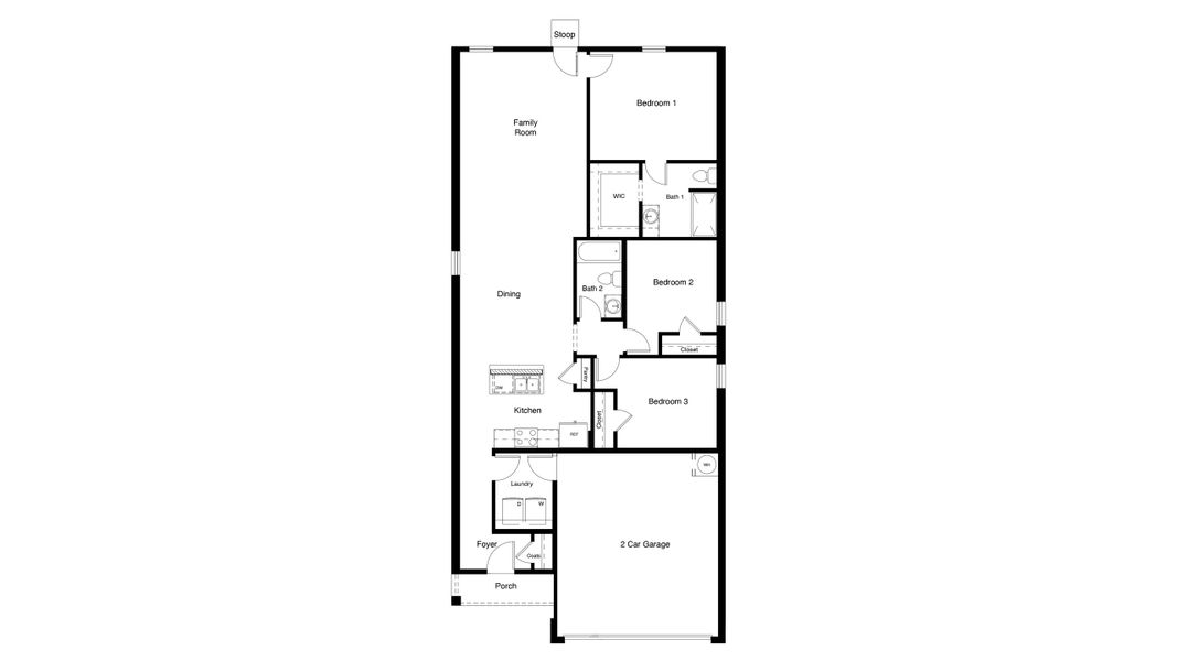 2D floor plan layout of this home in Terra Vista, Lubbock, TX (Image 3).