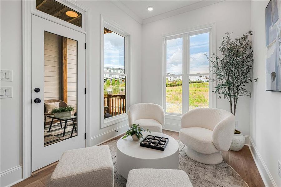 Furnished interior view inside a new home in Waterhaven, Cumming (Image 10).