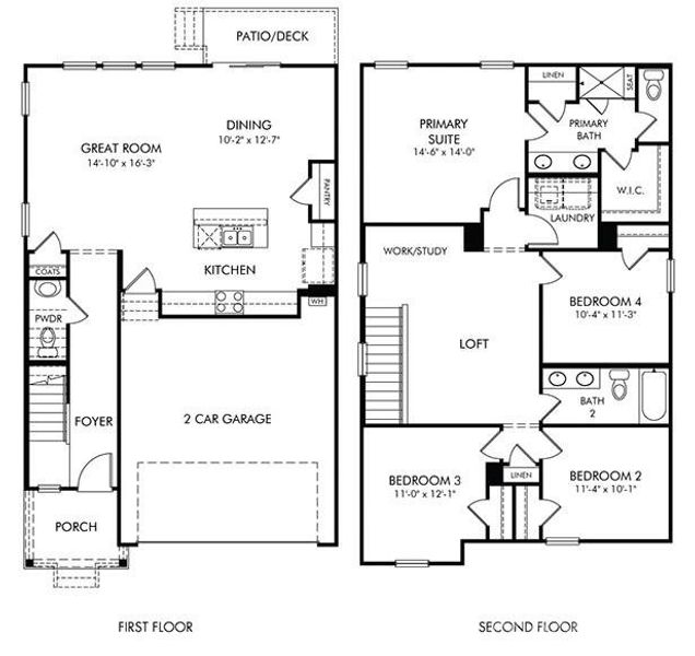 2D floor plan layout of this home in Calico Creek, Cherryville, NC (Image 3). 2D floor plan layout of this home in Calico Creek, Cherryville, NC (Image 3).