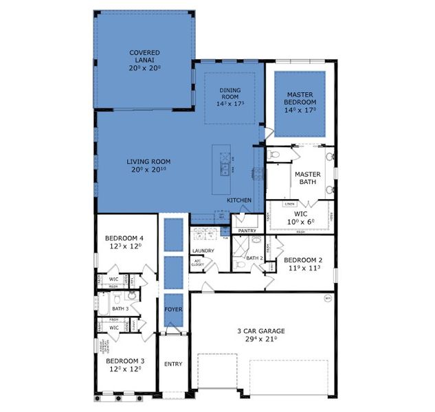 2D floor plan layout of this home in Seven Pines, Jacksonville, FL (Image 4). 2D floor plan layout of this home in Seven Pines, Jacksonville, FL (Image 4).