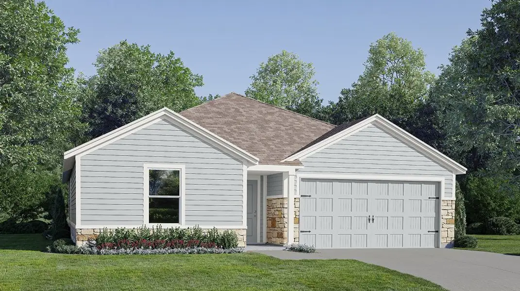 Front exterior of a new home in Crosswinds, Haines City, FL, highlighting curb appeal (Image 1). Front exterior of a new home in Crosswinds, Haines City, FL, highlighting curb appeal (Image 1).