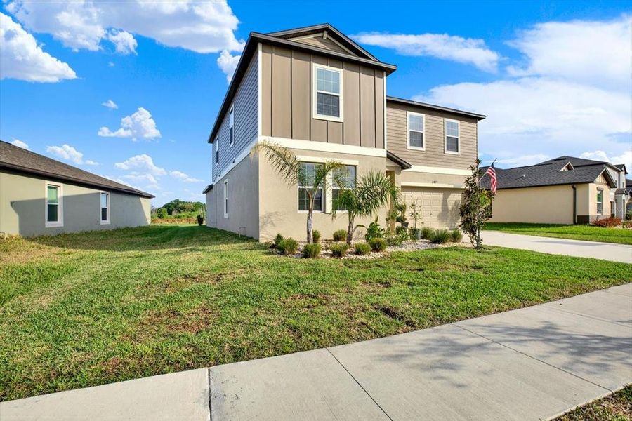 Front exterior of a new home in Mirada, San Antonio, FL, highlighting curb appeal (Image 22).