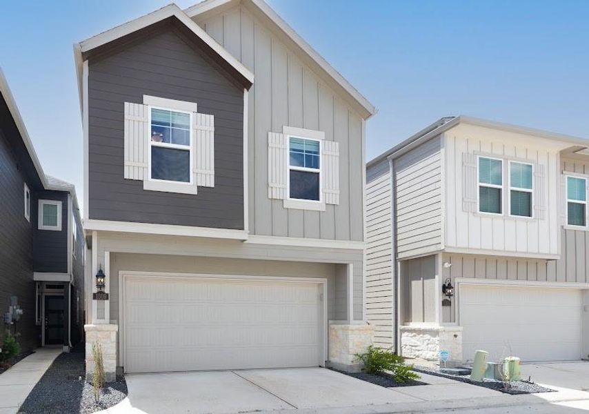 Front exterior of a new home in , Houston, TX, highlighting curb appeal (Image 25). Front exterior of a new home in , Houston, TX, highlighting curb appeal (Image 25).