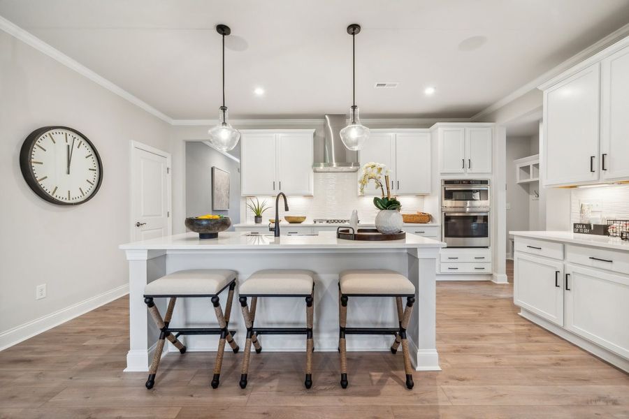 Furnished interior view inside a new home in The Beacon at Old Peachtree Single Family Homes, Lawrenceville (Image 240).