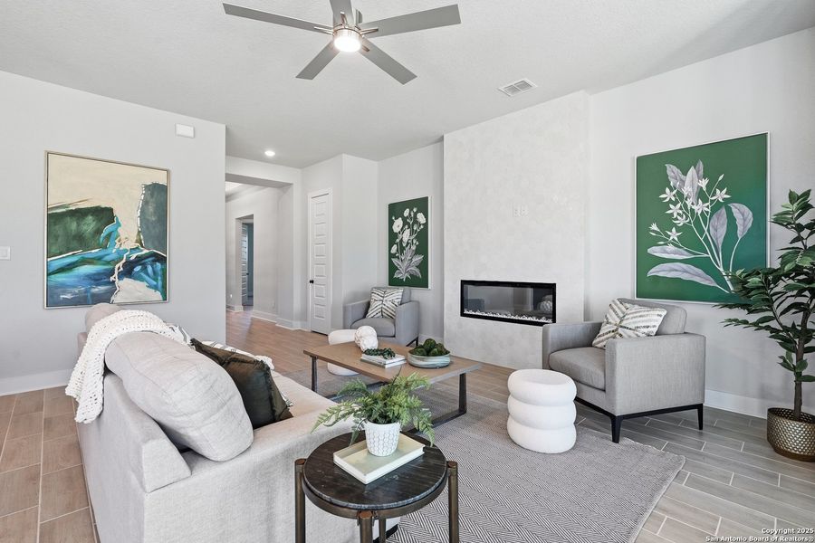 Furnished interior view inside a new home in Alsatian Oaks, Castroville (Image 10).