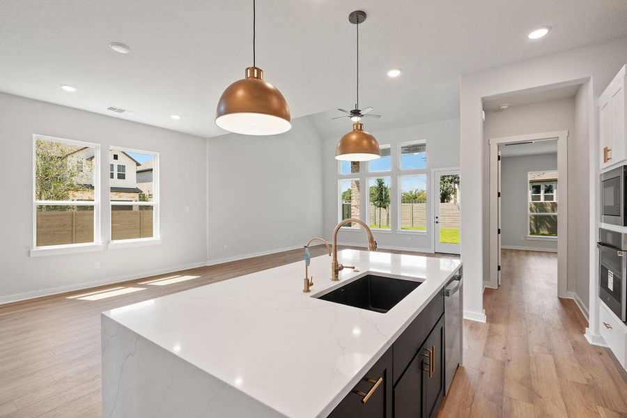 Furnished interior view inside a new home in Wolf Ranch, Georgetown (Image 6).