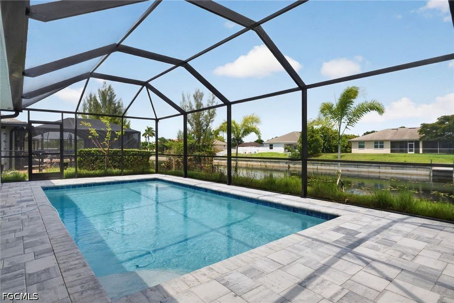 Exterior details and patio area of a home in Cape Coral, Cape Coral (Image 3).