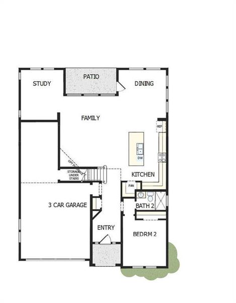 2D floor plan layout of this home in Settingdown Farms, Cumming, GA (Image 3).
