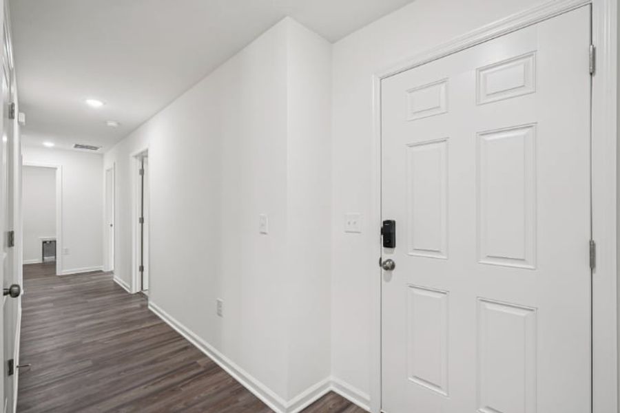 A room with white doors.