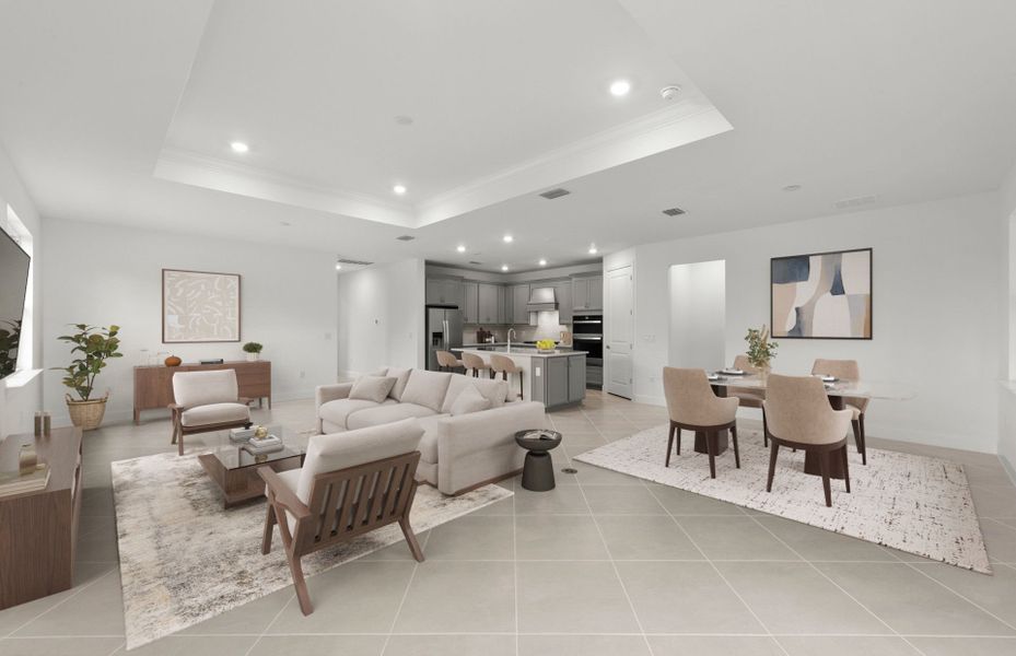 Furnished interior view inside a new home in Del Webb Oak Creek, North Fort Myers (Image 6).