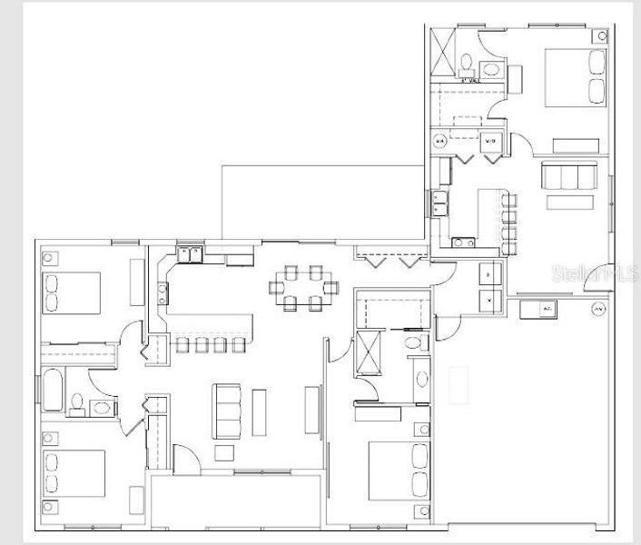 2D floor plan layout of this home in , Deland, FL (Image 3).