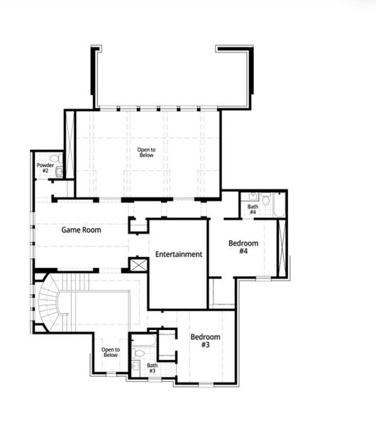 2D floor plan layout for the Livorno by Highland Homes in Ridgeline: 70ft. lots, McKinney, TX (Image 20).