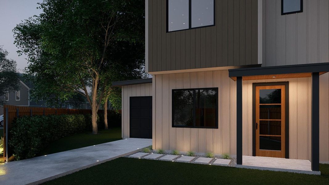 Exterior details and patio area of a home in , Austin (Image 14).