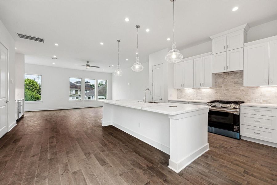 Bar Seating at the Marble Island.