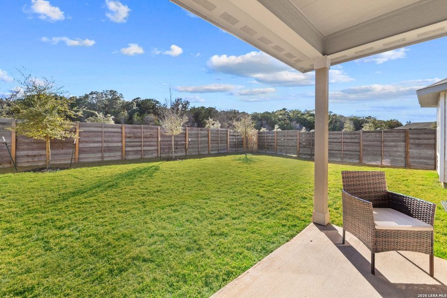 Exterior details and patio area of a home in Fox Falls, Boerne (Image 4). Exterior details and patio area of a home in Fox Falls, Boerne (Image 4).