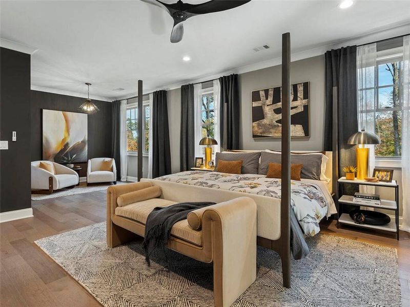 Furnished interior view inside a new home in , Suwanee (Image 41).