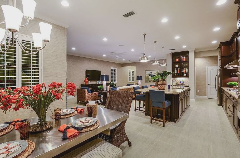 Representative furnished interior of a home built from the Sea Mist by Neal Communities in SkySail, Naples (Image 7).