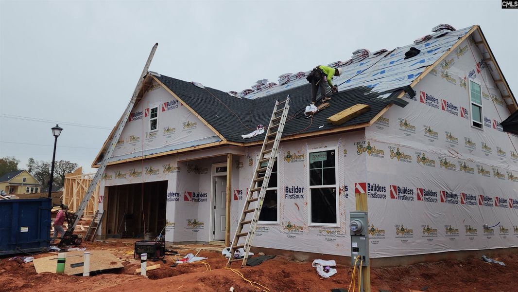 In-progress construction of a new home in Bickley Station, Irmo, SC (Image 6).