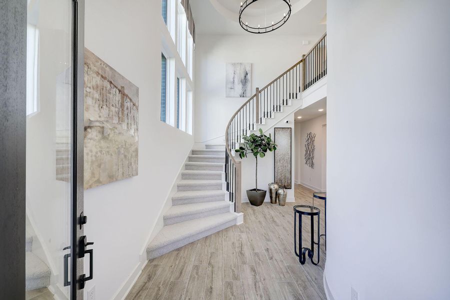 Furnished interior view inside a new home in Parmer Ranch, Georgetown (Image 3). Furnished interior view inside a new home in Parmer Ranch, Georgetown (Image 3).