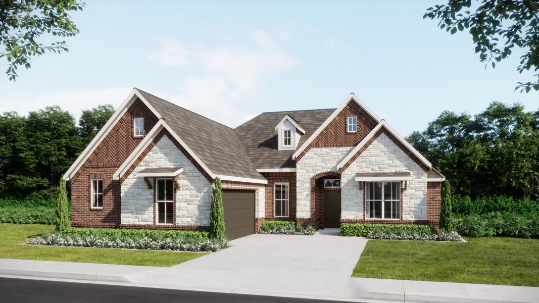 Representative exterior photo of a completed home built from the Concept 2050 by Landsea Homes in Massey Meadows, Midlothian, TX (Image 6).