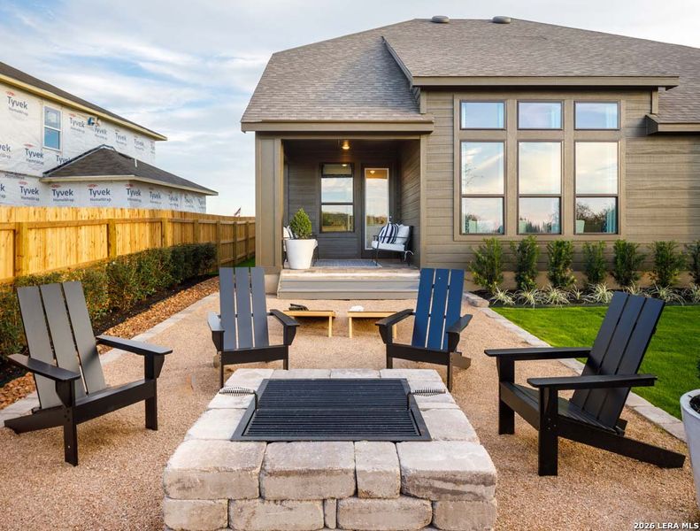 Exterior details and patio area of a home in Venado Crossing, Cibolo (Image 3).