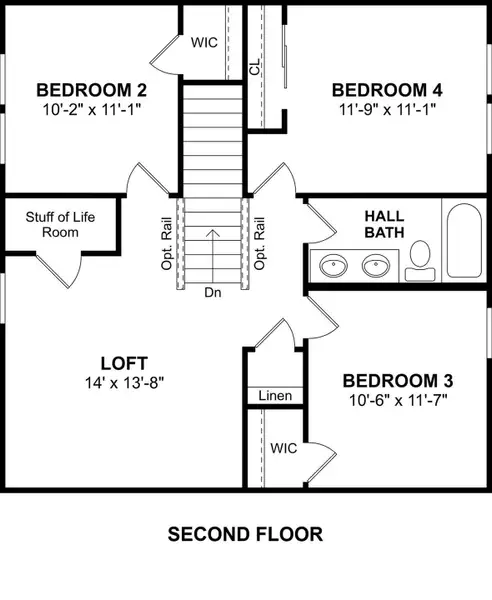 The Silver Maple II floor plan by K. Hovnanian® Homes. 2nd Floor shown. *Prices, plans, dimensions, features, specifications, materials, and availability of homes or communities are subject to change without notice or obligation.