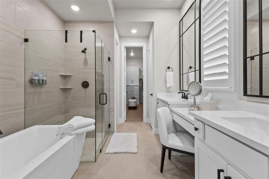 Furnished interior view inside a new home in Trinity Falls, McKinney (Image 13).