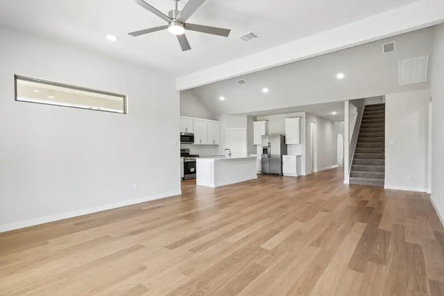 Open Concept in the Wimbledon home plan by Trophy Signature Homes