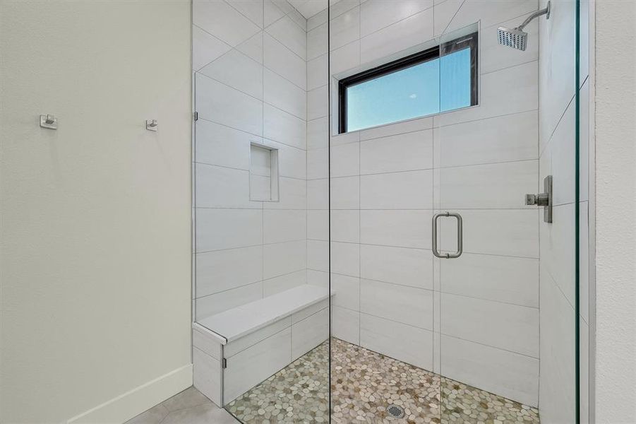 Bathroom with walk in shower