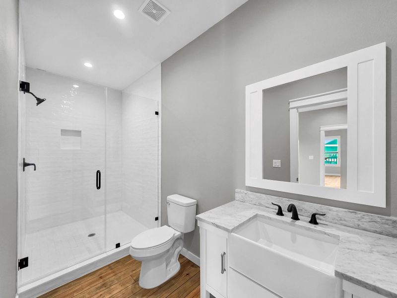 Furnished interior view inside a new home in , Crystal Beach (Image 11).