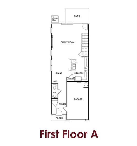 2D floor plan layout of this home in The Grove at Mundy Mill, Gainesville, GA (Image 4).