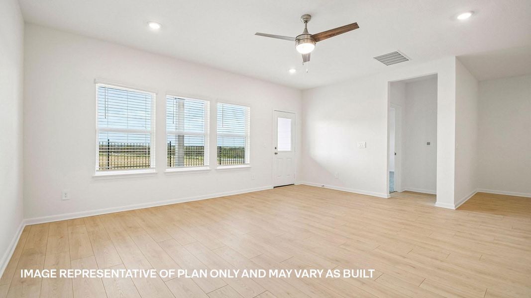 Representative unfurnished interior of a home built from the The Ozark by D.R. Horton in Revelry, Del Valle (Image 14). Representative unfurnished interior of a home built from the The Ozark by D.R. Horton in Revelry, Del Valle (Image 14).