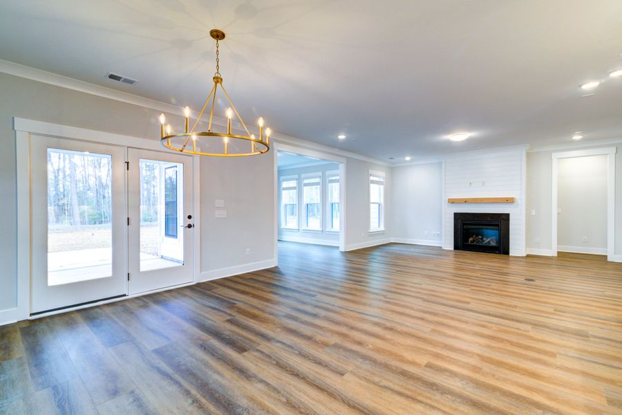 Representative unfurnished interior of a home built from the Sumter by Center Park Homes in Sweetbay Cove, Summerville (Image 39). Representative unfurnished interior of a home built from the Sumter by Center Park Homes in Sweetbay Cove, Summerville (Image 39).