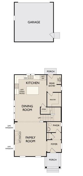 2D floor plan layout for the Givhans by Ashton Woods in Midtown at Nexton, Summerville, SC (Image 2).