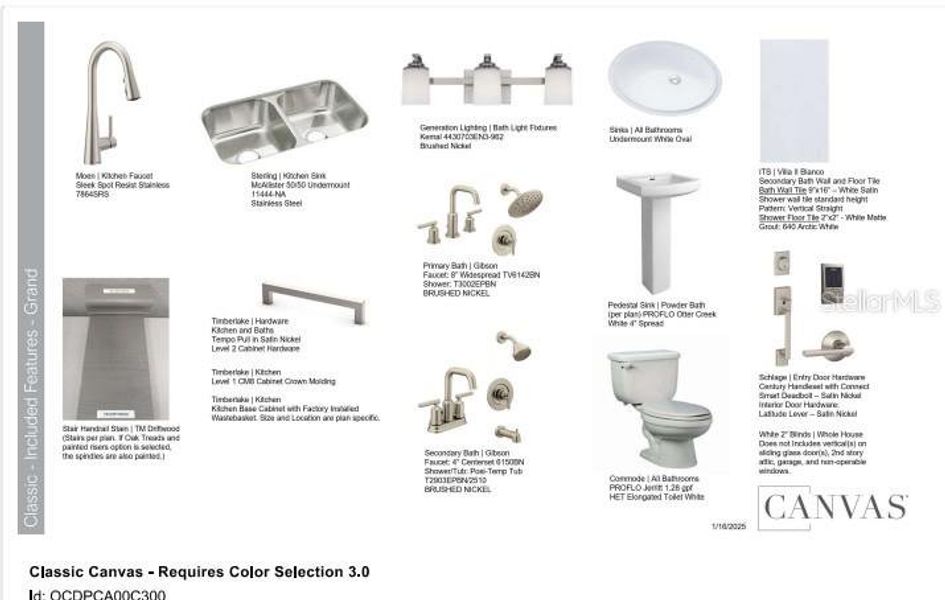 Sample of building materials used in homes in Esplanade at Wiregrass Ranch, Wesley Chapel (Image 18).