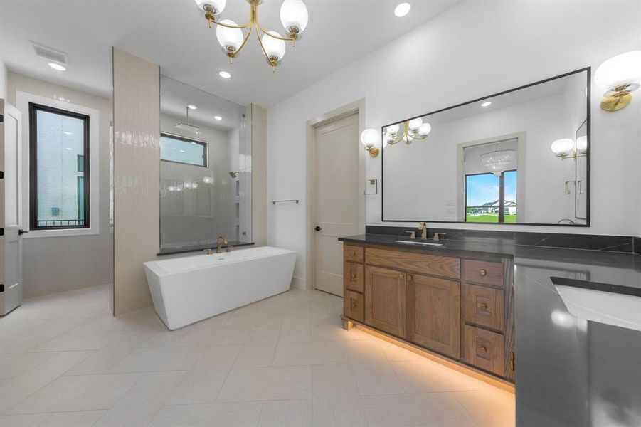 Furnished interior view inside a new home in The Resort on Eagle Mt. Lake, Fort Worth (Image 9).