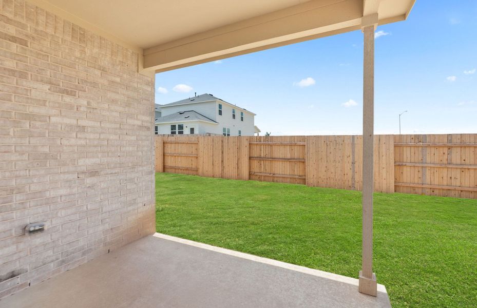 Exterior details and patio area of a home in Sunfield, Buda (Image 27). Exterior details and patio area of a home in Sunfield, Buda (Image 27).