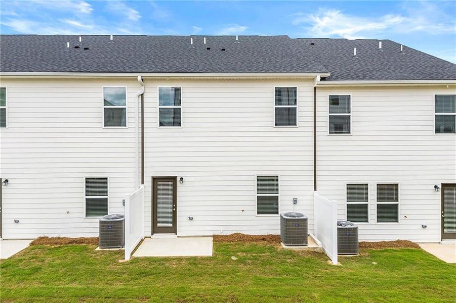 Exterior details and patio area of a home in The Grove At Mundy Mill, Gainesville (Image 3). Exterior details and patio area of a home in The Grove At Mundy Mill, Gainesville (Image 3).