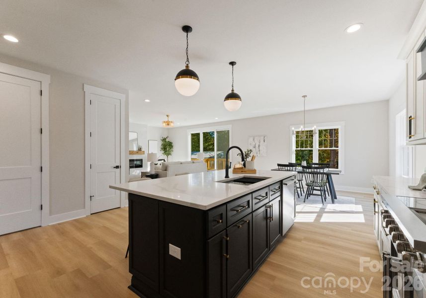 Gourmet Kitchen with Large Island & Stainless Steel Appliances