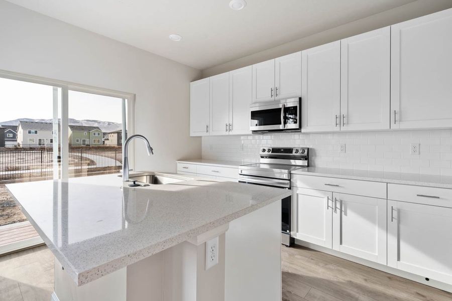 Furnished interior view inside a new home in Thompson River Ranch, Johnstown (Image 6).
