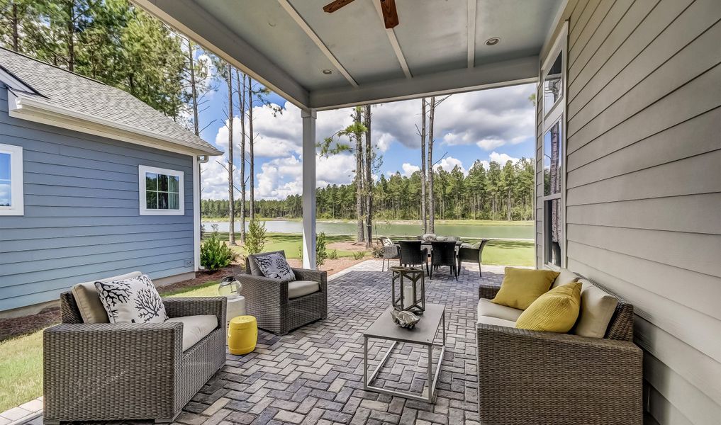 Covered patio to spend time outside