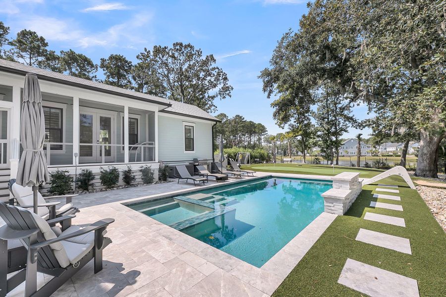 Front exterior of a new home in , Mount Pleasant, SC, highlighting curb appeal (Image 18). Front exterior of a new home in , Mount Pleasant, SC, highlighting curb appeal (Image 18).
