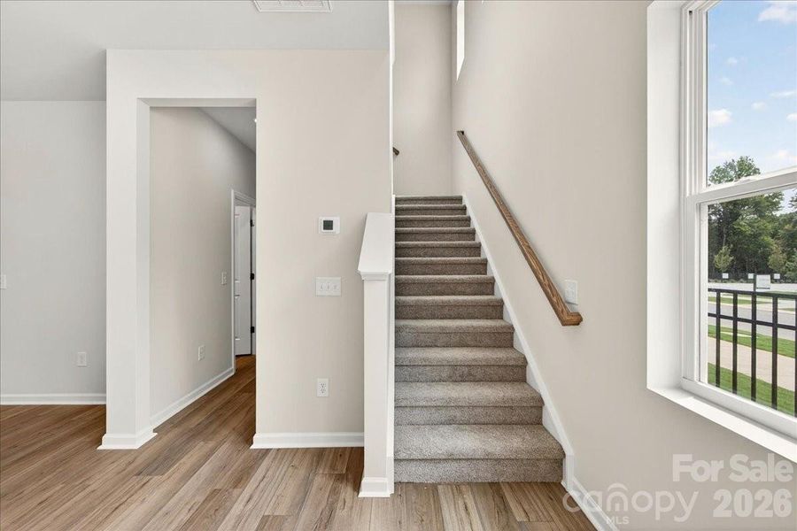 First floor powder room hallway First floor powder room hallway