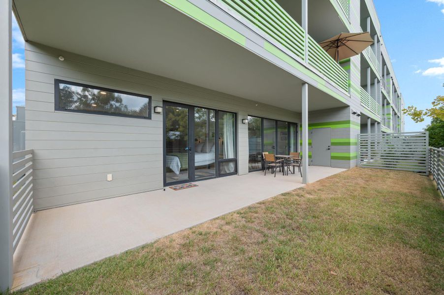 Exterior details and patio area of a home in , Austin (Image 23). Exterior details and patio area of a home in , Austin (Image 23).