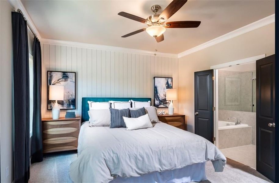 A new construction bedroom is designed to be a tranquil retreat where residents can relax, recharge, and enjoy restful nights of sleep in a beautiful and functional space