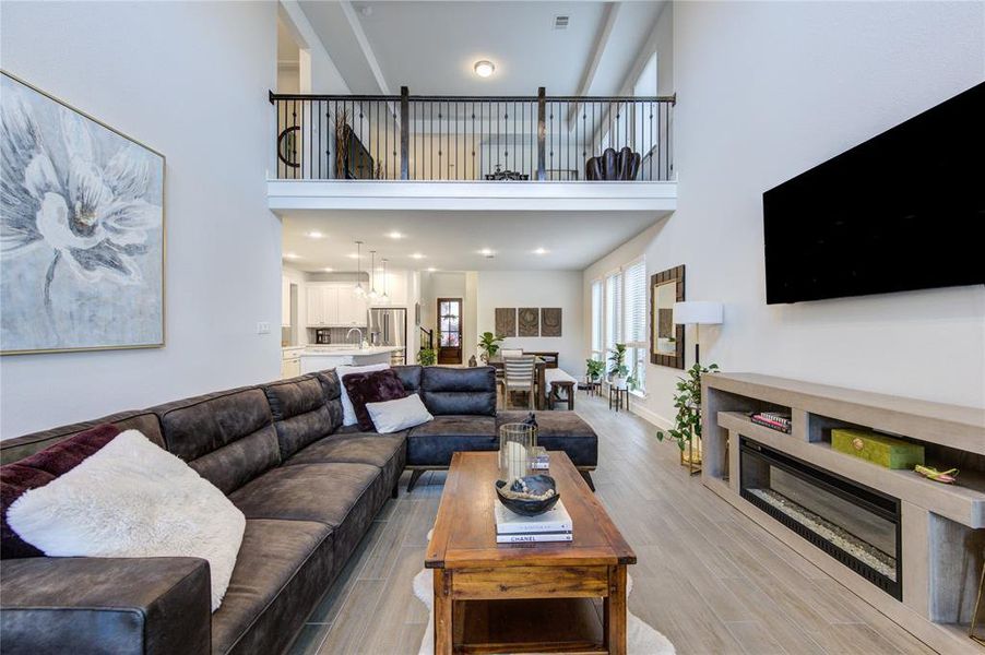 Do you love the balcony on the 2nd floor overlooking the ample space and windows.